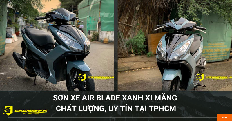 Sơn Xe Air Blade Xanh Xi Măng - Sơn Xe Miền Nam